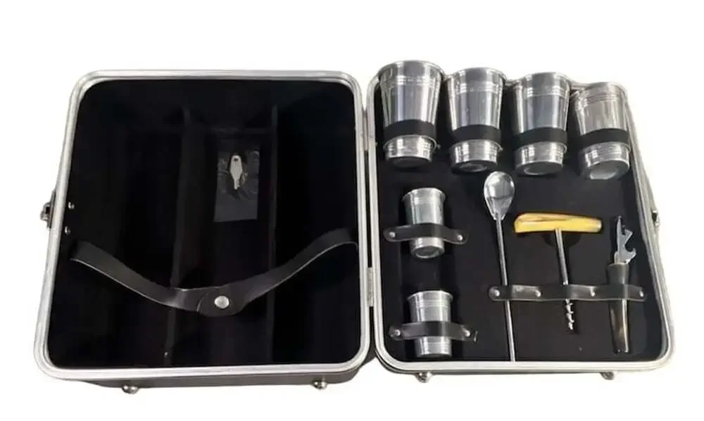 Vintage Londonaire The Portable Pub Barware Travel Bar Set with Hard Case